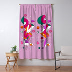 SWEET - colorful typography on pink Window Curtain Gallery Image 5
