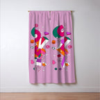 SWEET - colorful typography on pink Window Curtain Gallery Image 3
