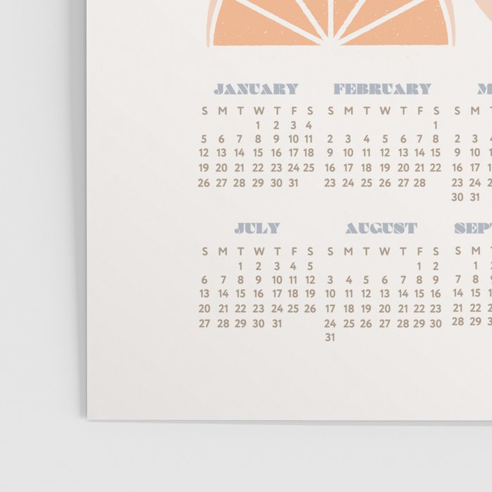 Fruits and Veggies 2025 Calendar Pastel Poster Gallery Image 3