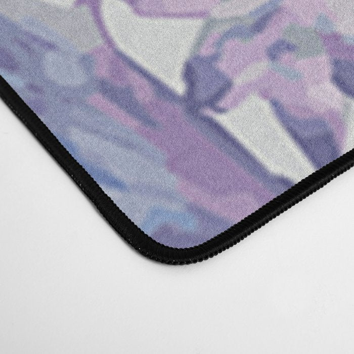 Elegant vintage pink lavender white blue floral Desk Mat Gallery Image 4