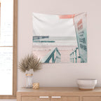 Lifeguard Tower California Beach Life Wall Tapestry Gallery Image 2