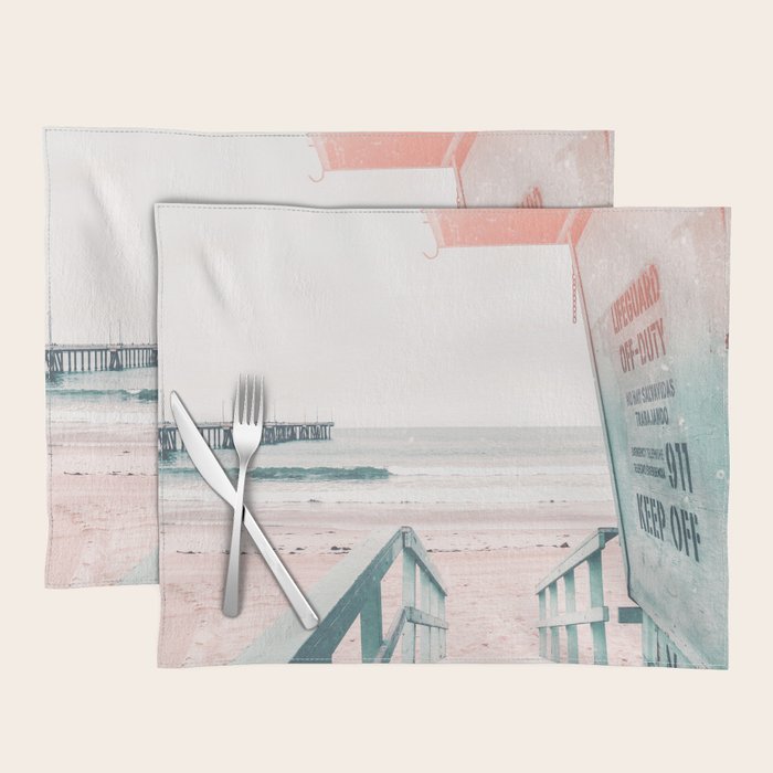 Lifeguard Tower California Beach Life Placemat Gallery Image 1