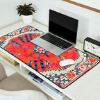 Large Medallion Suzani Bokhara Uzbekistan Embroidery Print Desk Mat Gallery Image 2