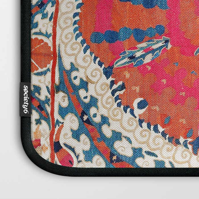 Large Medallion Suzani Bokhara Uzbekistan Embroidery Print Laptop Sleeve Gallery Image 3