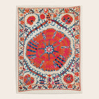 Large Medallion Suzani Bokhara Uzbekistan Embroidery Print Poster Gallery Image 4