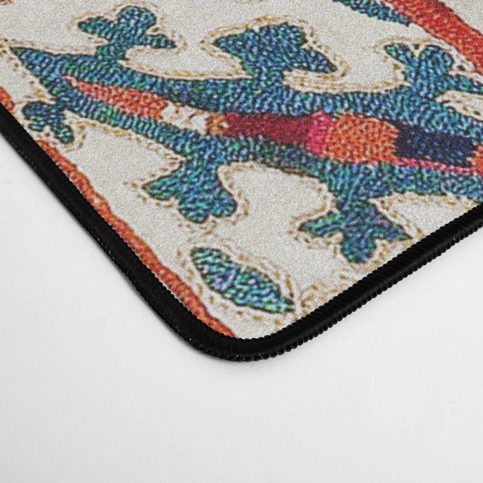 Large Medallion Suzani Bokhara Uzbekistan Embroidery Print Desk Mat Gallery Image 4
