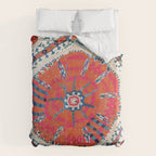 Large Medallion Suzani Bokhara Uzbekistan Embroidery Print Duvet Cover Gallery Image 6