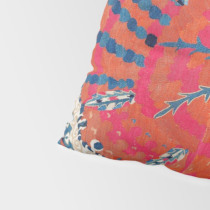Large Medallion Suzani Bokhara Uzbekistan Embroidery Print Pillow Sham Gallery Image 4