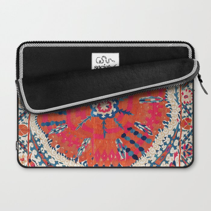Large Medallion Suzani Bokhara Uzbekistan Embroidery Print Laptop Sleeve Gallery Image 2