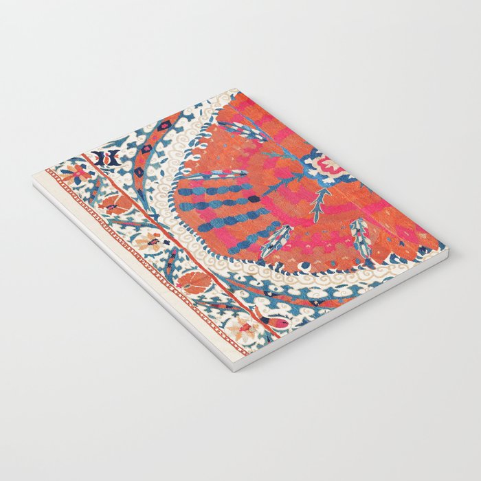 Large Medallion Suzani Bokhara Uzbekistan Embroidery Print Notebook Gallery Image 3