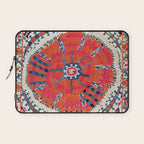 Large Medallion Suzani Bokhara Uzbekistan Embroidery Print Laptop Sleeve Gallery Image 1