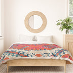 Large Medallion Suzani Bokhara Uzbekistan Embroidery Print Duvet Cover Gallery Image 3
