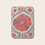 Large Medallion Suzani Bokhara Uzbekistan Embroidery Print Bath Mat Gallery Image 1