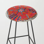 Large Medallion Suzani Bokhara Uzbekistan Embroidery Print Stool Gallery Image 2