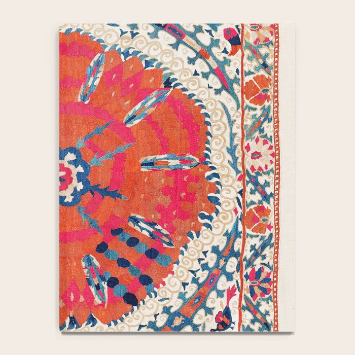 Large Medallion Suzani Bokhara Uzbekistan Embroidery Print Notebook Gallery Image 4