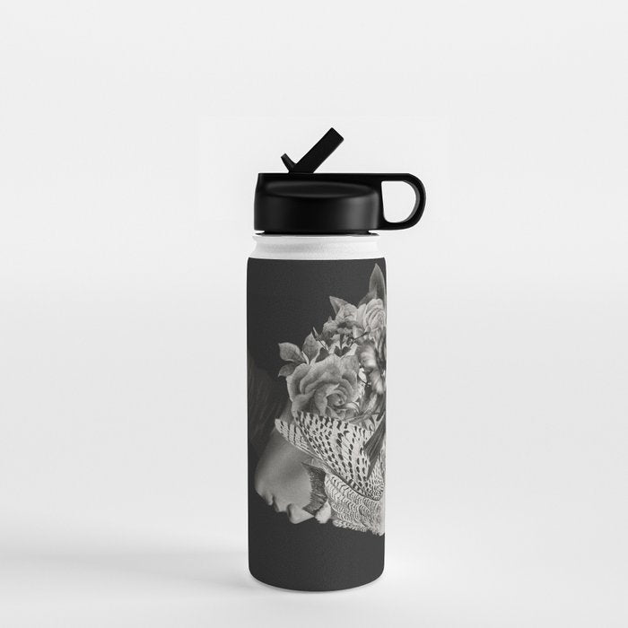 Lady with Birds(portrait) Water Bottle Gallery Image 1