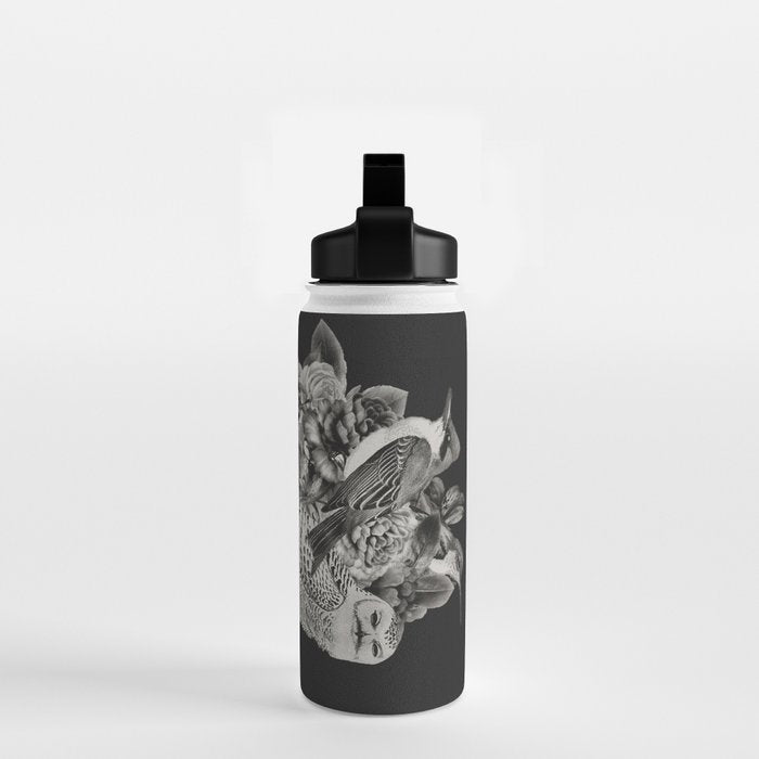 Lady with Birds(portrait) Water Bottle Gallery Image 2