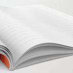 Navajo White, Turquoise and Burnt Orange Southwest Serape Blanket Stripes Notebook Gallery Image 2