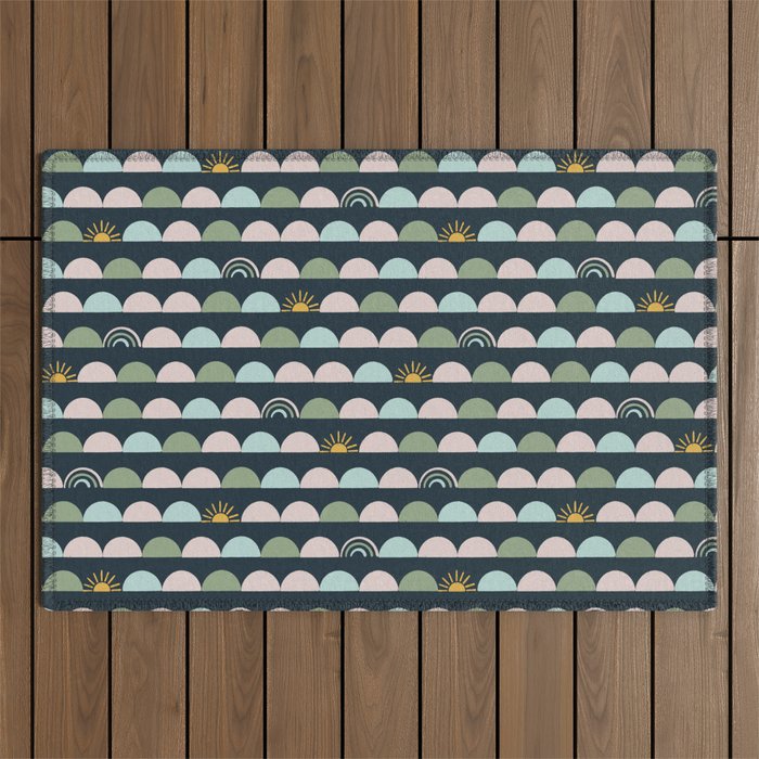 Rainbow Hillside Outdoor Rug Gallery Image 1