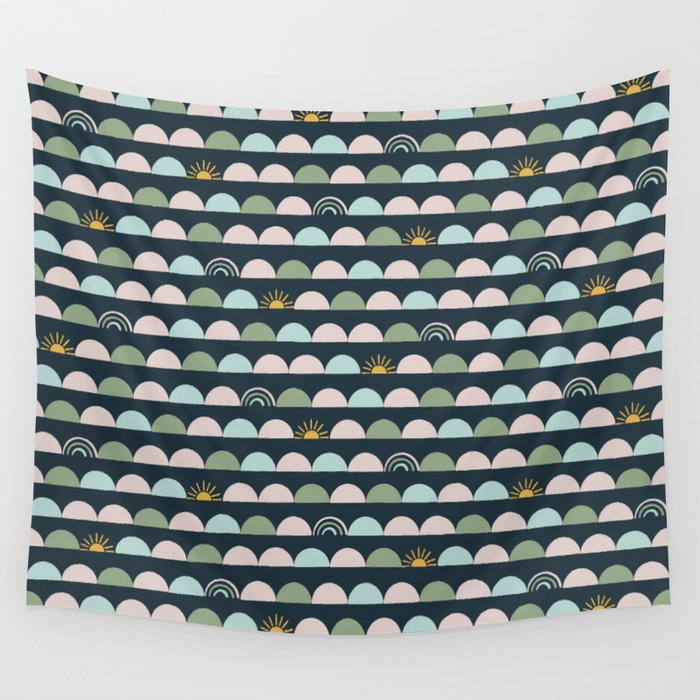 Rainbow Hillside Wall Tapestry Gallery Image 4
