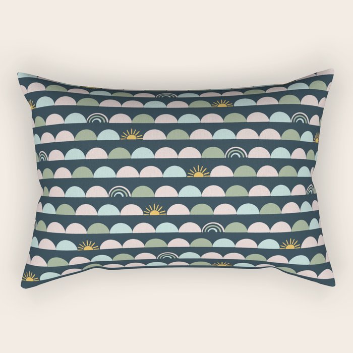Rainbow Hillside Rectangular Pillow Gallery Image 2