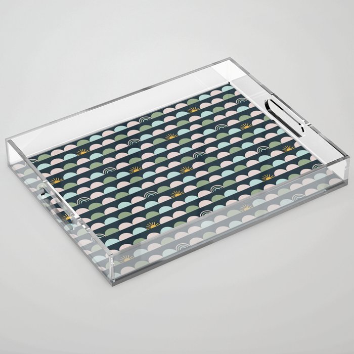 Rainbow Hillside Acrylic Tray Gallery Image 1