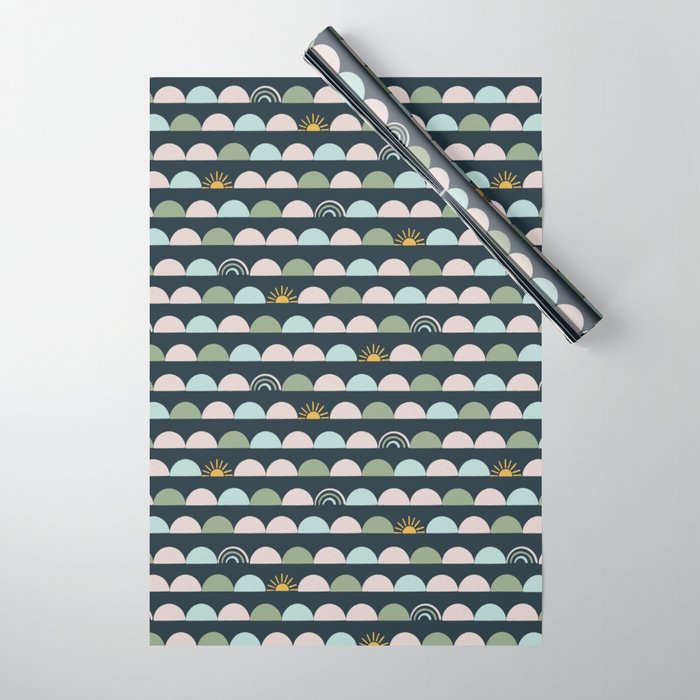 Rainbow Hillside Wrapping Paper Gallery Image 1