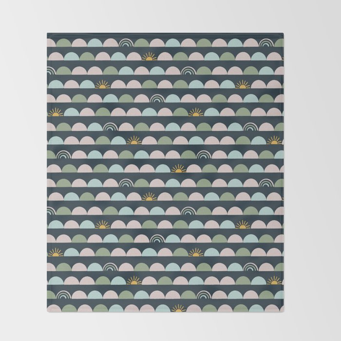 Rainbow Hillside Throw Blanket Gallery Image 2