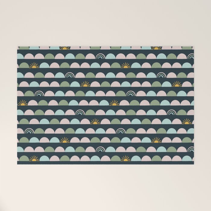 Rainbow Hillside Welcome Mat Gallery Image 1