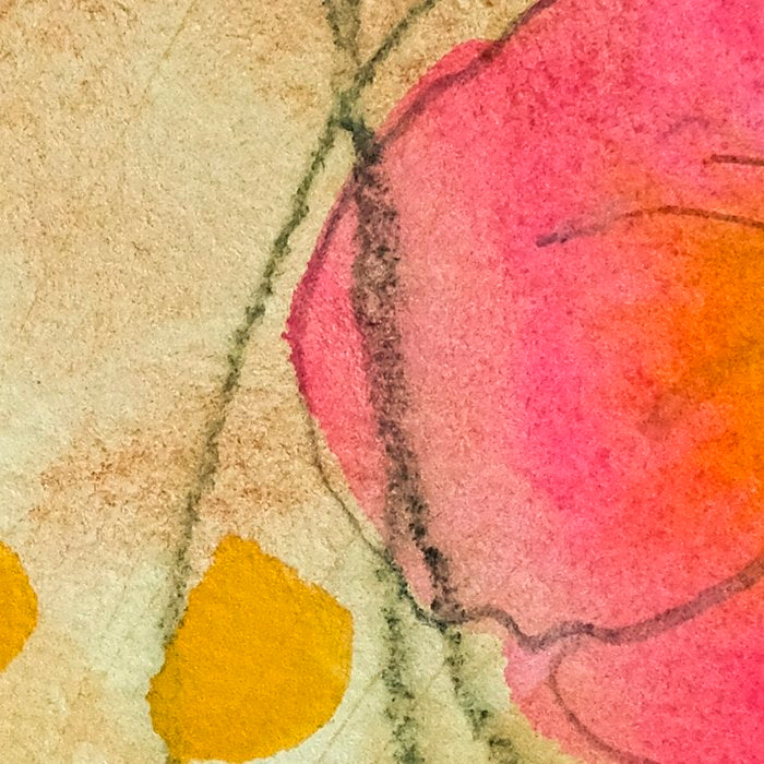 petals and circles mixed media floral watercolor abstract Coffee Mug Gallery Image 2