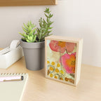 petals and circles mixed media floral watercolor abstract Mini Art Print Gallery Image 2