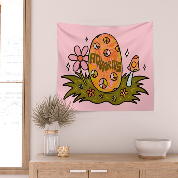 Aquarius Easter Egg Wall Tapestry Gallery Image 2