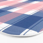 Soft Tones Grid Fusion Bath Mat Gallery Image 3