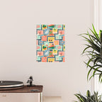 Summer travel postage stamp sticker pattern Poster Gallery Image 2