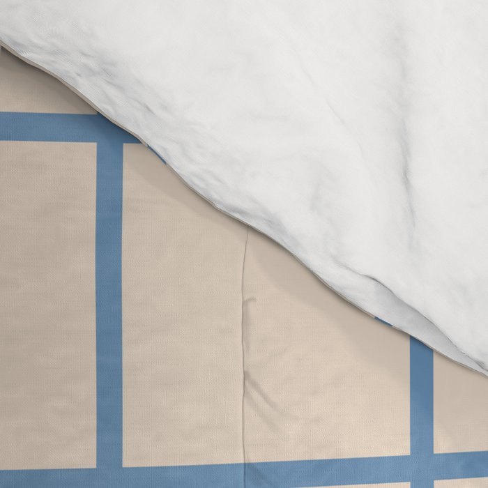 Grid Pattern Blue and Beige Comforter Gallery Image 4