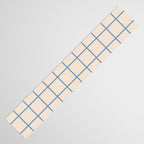 Grid Pattern Blue and Beige Table Runner Gallery Image 3