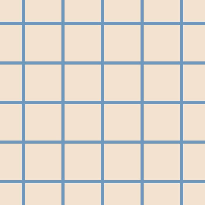 Grid Pattern Blue and Beige Coffee Mug Gallery Image 2