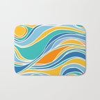 Summer Beach Abstract Bath Mat Gallery Image 1