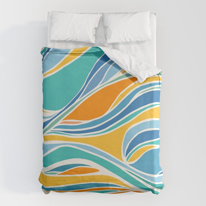 Summer Beach Abstract Duvet Cover Gallery Image 6
