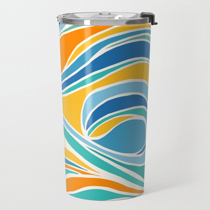 Summer Beach Abstract Travel Mug Gallery Image 2