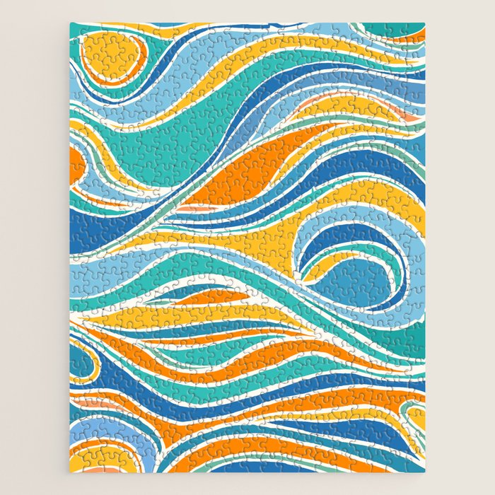 Summer Beach Abstract Jigsaw Puzzle Gallery Image 1