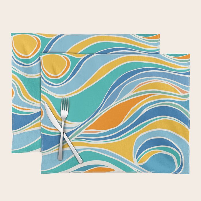 Summer Beach Abstract Placemat Gallery Image 1