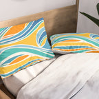 Summer Beach Abstract Pillow Sham Gallery Image 2