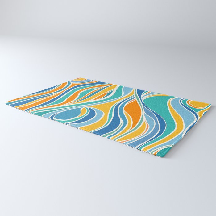 Summer Beach Abstract Rug Gallery Image 3