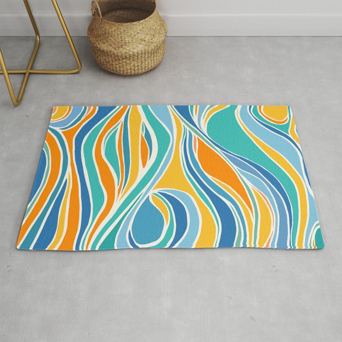 Summer Beach Abstract Rug Gallery Image 1