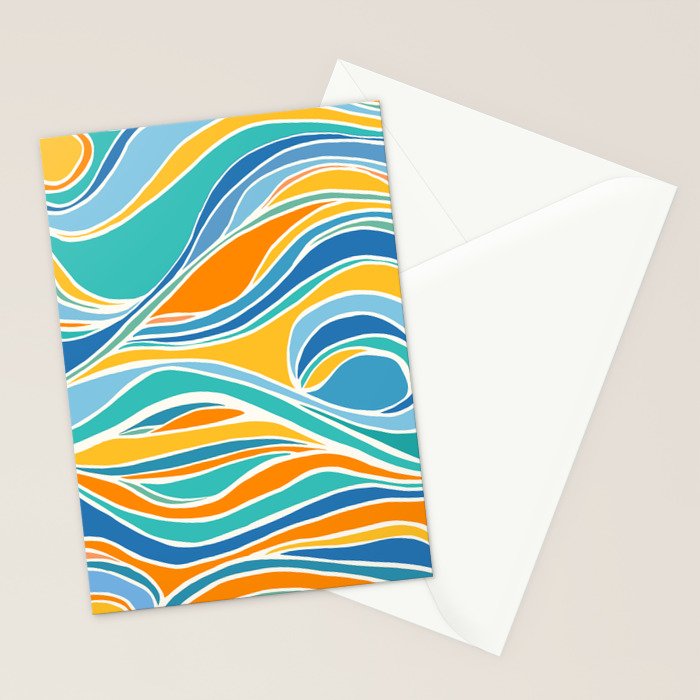 Summer Beach Abstract Stationery Card Gallery Image 2