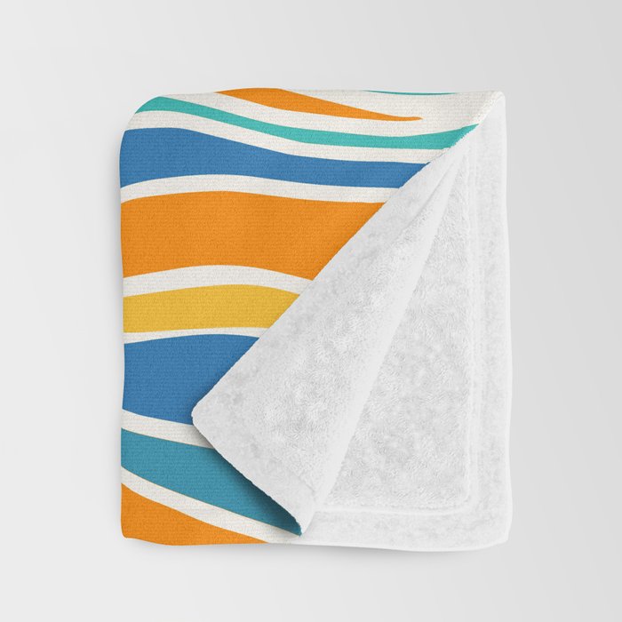 Summer Beach Abstract Throw Blanket Gallery Image 3