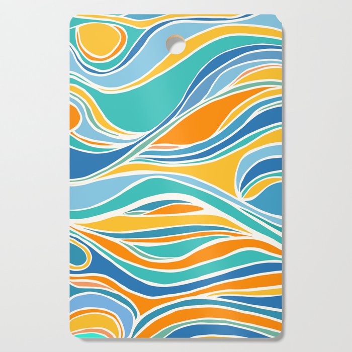 Summer Beach Abstract Cutting Board Gallery Image 1