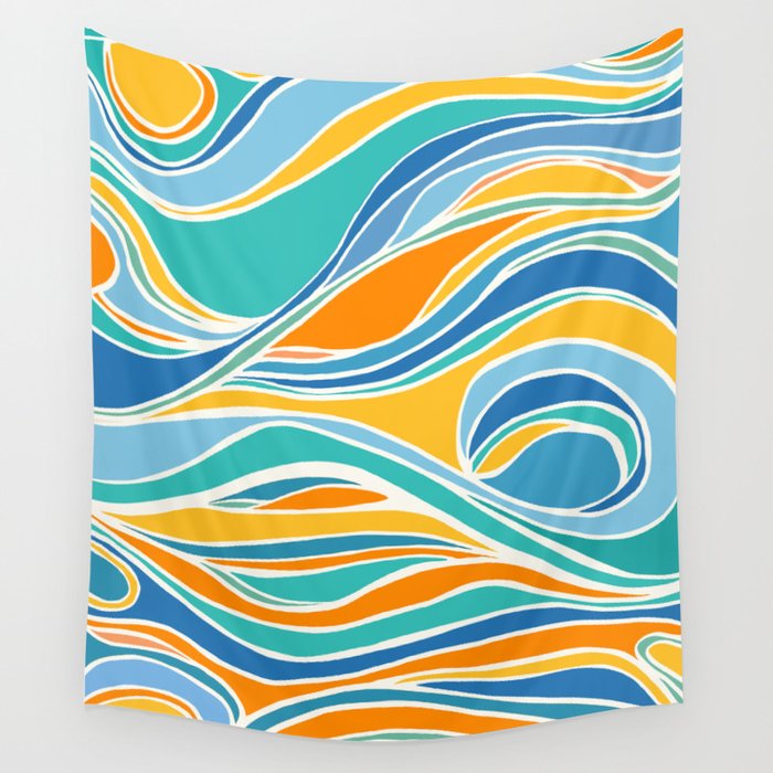 Summer Beach Abstract Wall Tapestry Gallery Image 4