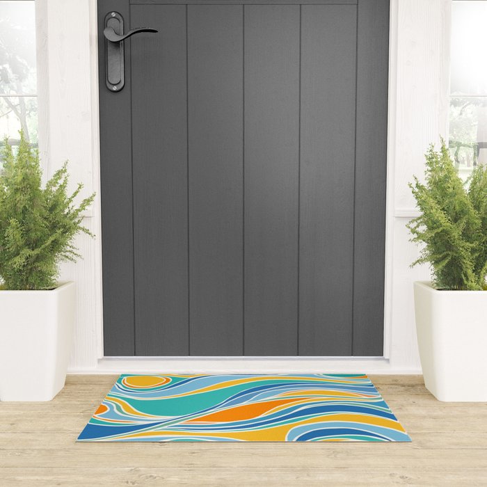 Summer Beach Abstract Welcome Mat Gallery Image 3